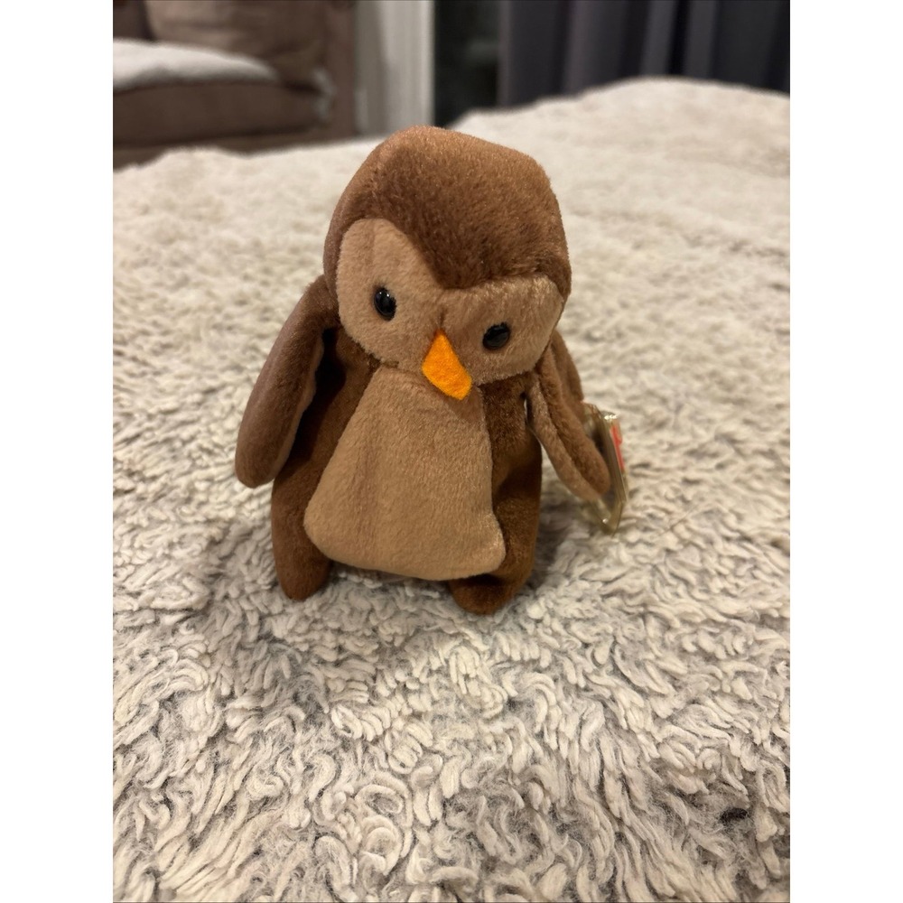 Ty Beanie Baby Hoot - MWMT (Owl‎ 1995)